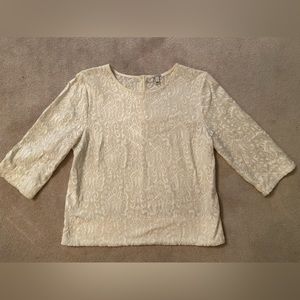 J Crew embroidered top